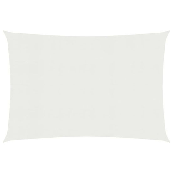 Voile toile d'ombrage parasol 160 g/m² 2,5 x 5 m pehd blanc