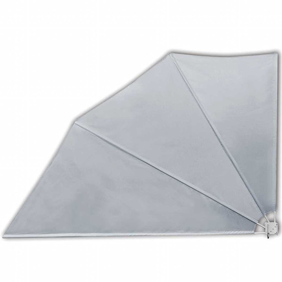 Auvent latéral pliable de balcon gris 160 x 240 cm