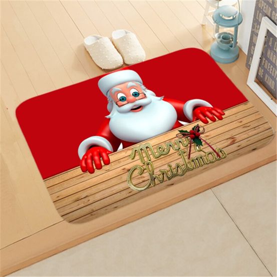 Tapis de noël - père noël avec lunettes