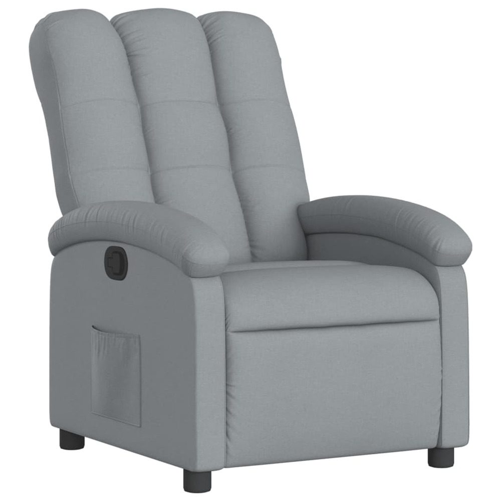 Fauteuil inclinable gris clair tissu