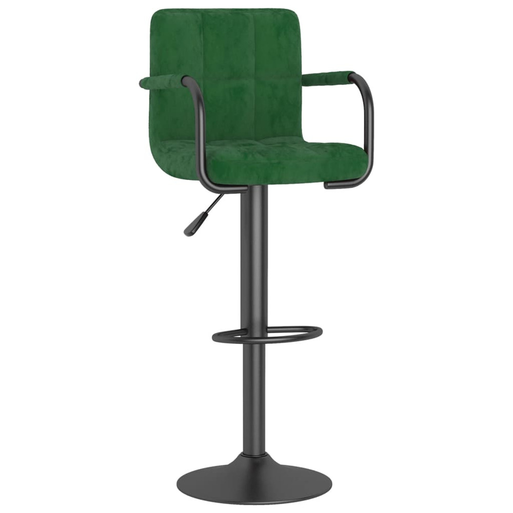 Tabouret de bar vert foncé velours