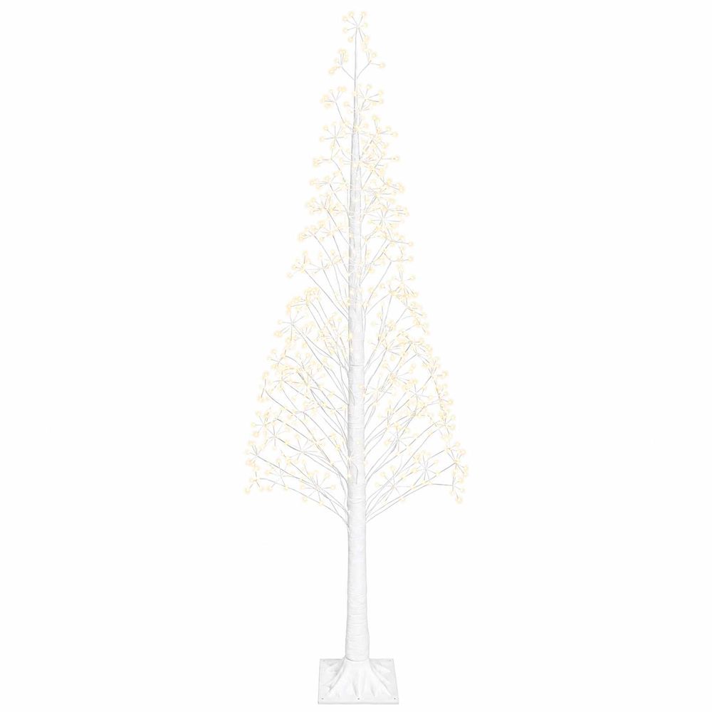 Sapin de noël lumineux blanc 25 x 25 x 240 cm plastique 688 led