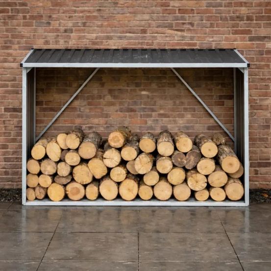 Abri bûches métal 2,6 stères pour bûches de 50 cm