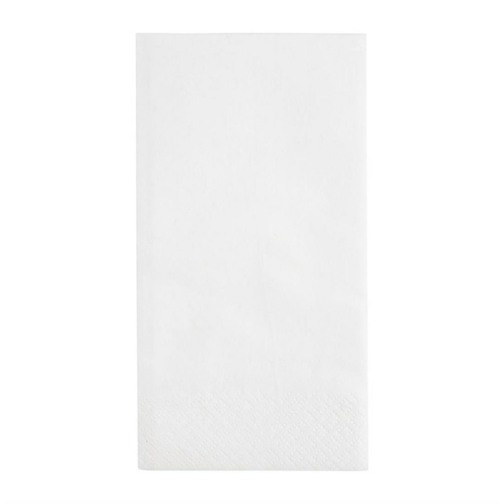 Serviettes snacking 2 plis pliage 1/8 recyclable 330 mm blanches - lot de 2000 - fiesta