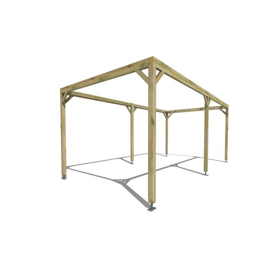 Pergola bois • 6m x 3m • indépendante • cadre simple • livraison comprise