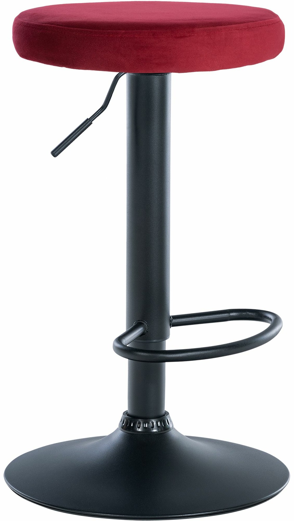 Tabouret de bar ponte velours noir