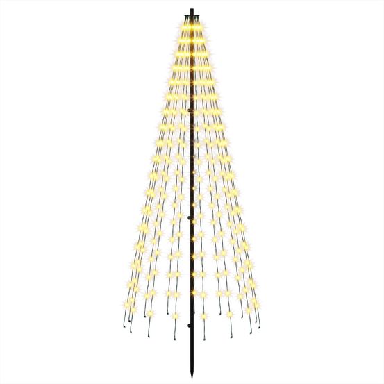 Arbre de noël led 165 cm 270 led blanc chaud fer noir