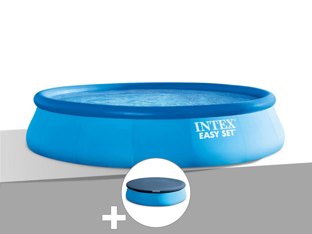 Kit piscine autoportée easy set 4,57 x 0,84 m + bâche de protection