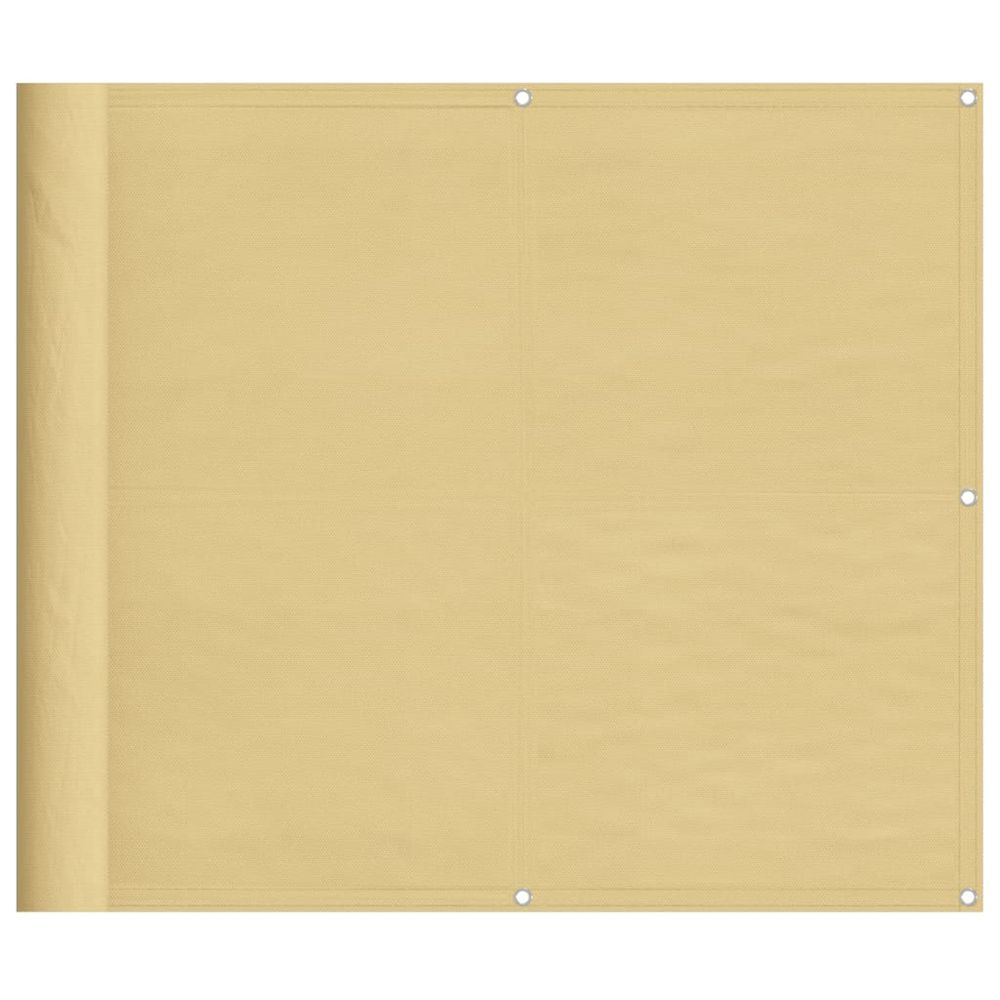 Écran de balcon sable 90x500 cm 100% polyester oxford
