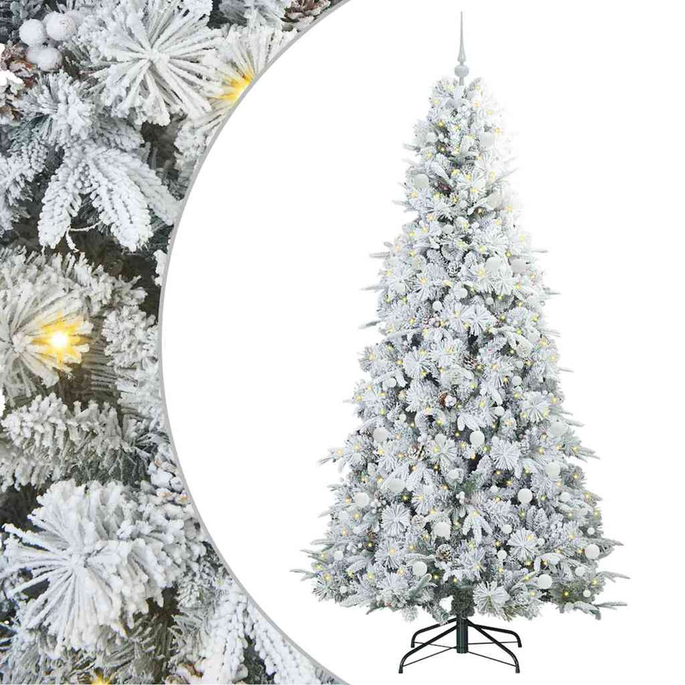 Sapin de noël artificiel à branches articulées blanc 240 cm