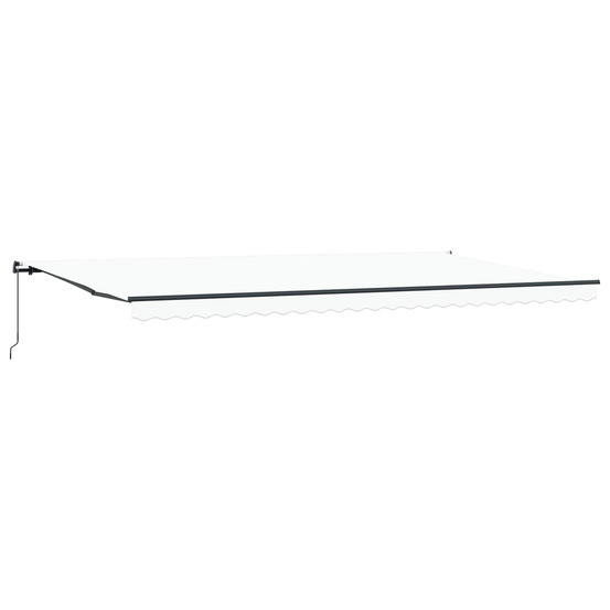 Auvent rétractable blanc 600 × 350 cm polyester et aluminium