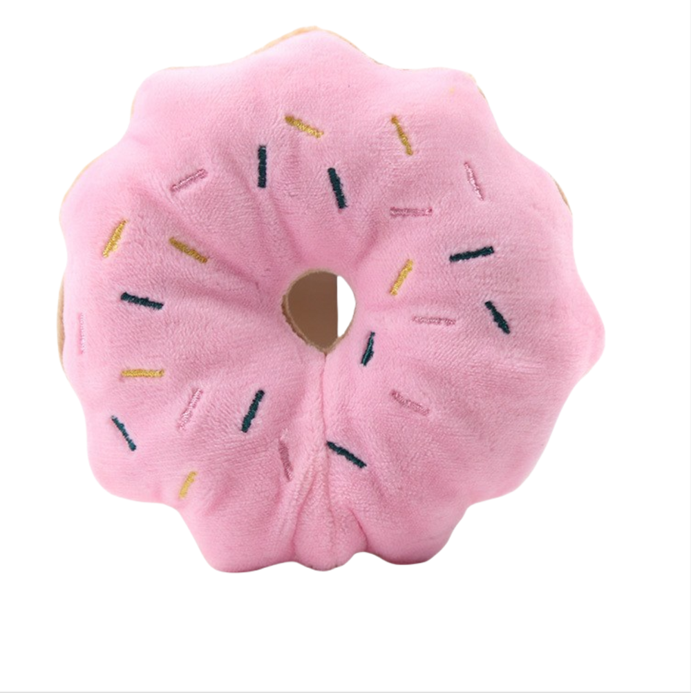 Jouet en peluche pour chien avec des motifs de fruits et d'animaux de dessin animé