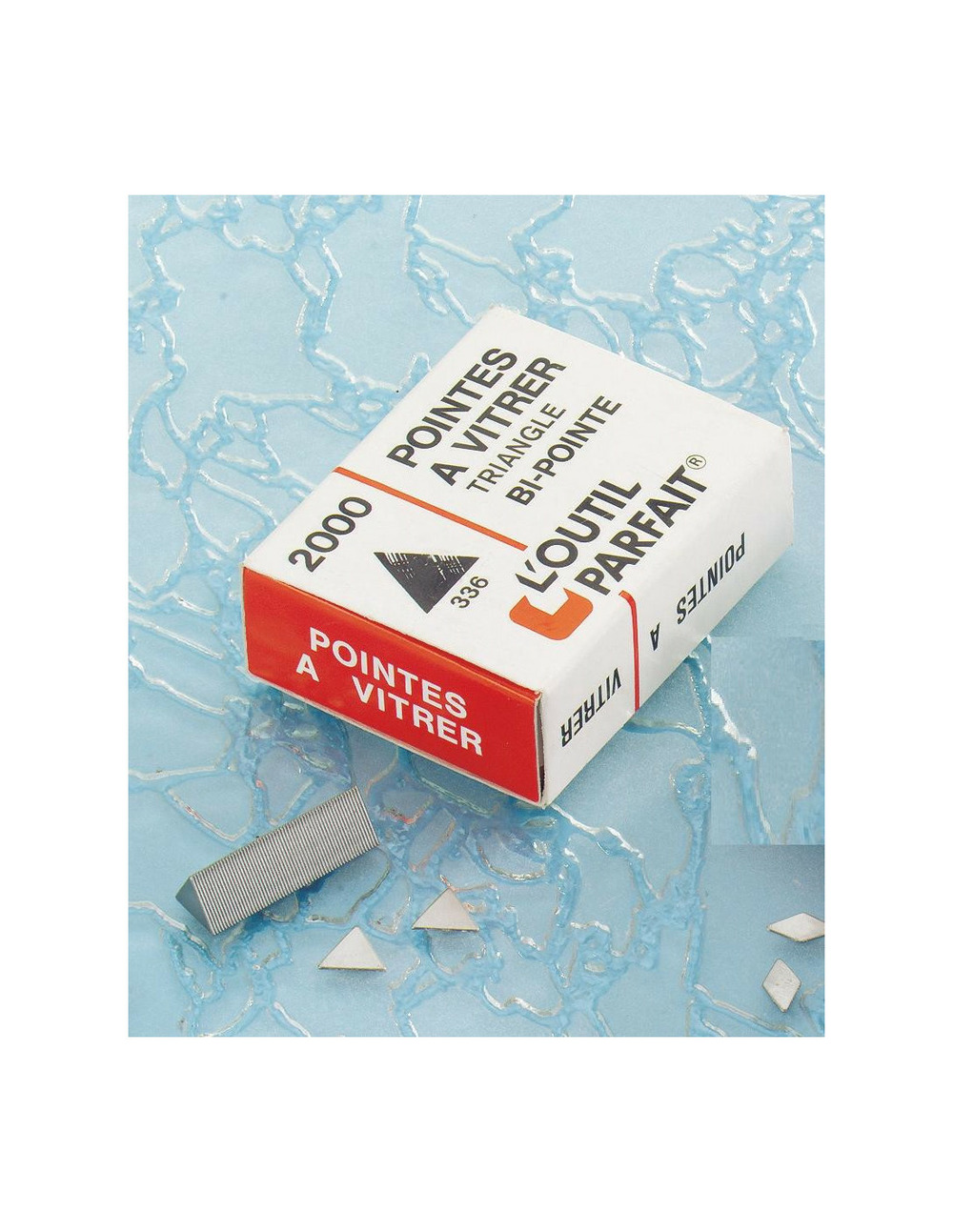 Boite 2000 pointe a vitrer triangle - l'outil parfait