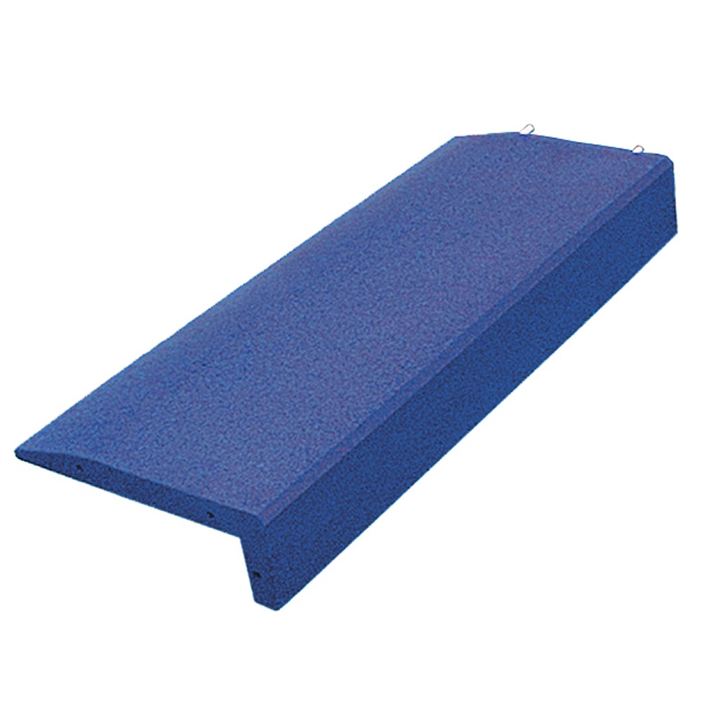 Bande de blocage de bord en caoutchouc en forme de l - 100x40x14,5 cm - bleu