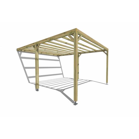 Pergola bois • 4m x 5m • adossée • sens largeur • livraison comprise