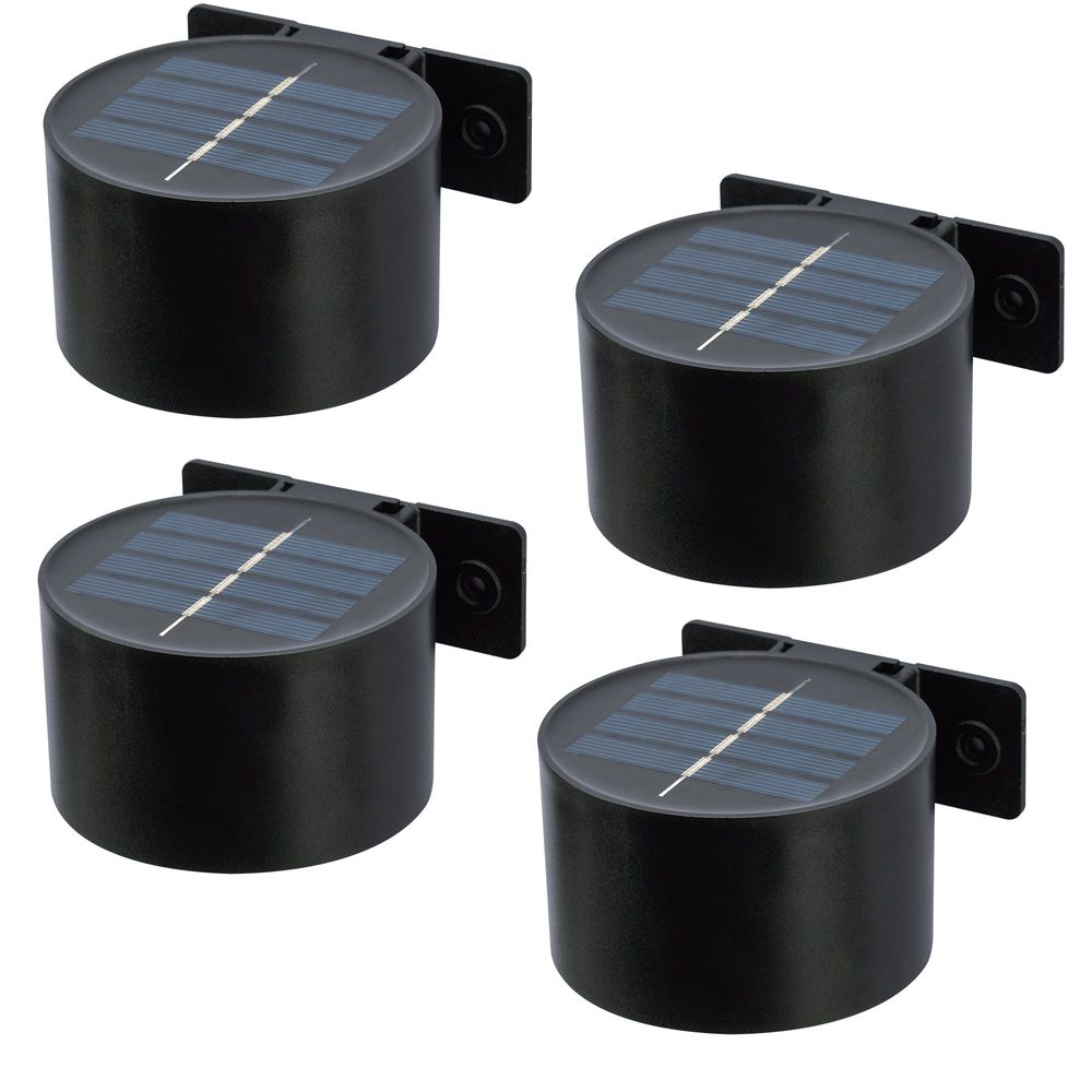 4 appliques solaires rondes spotik h5cm