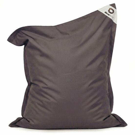 Pouf xxl intérieur extérieur déhoussable en tissu gris carbone 180x140cm