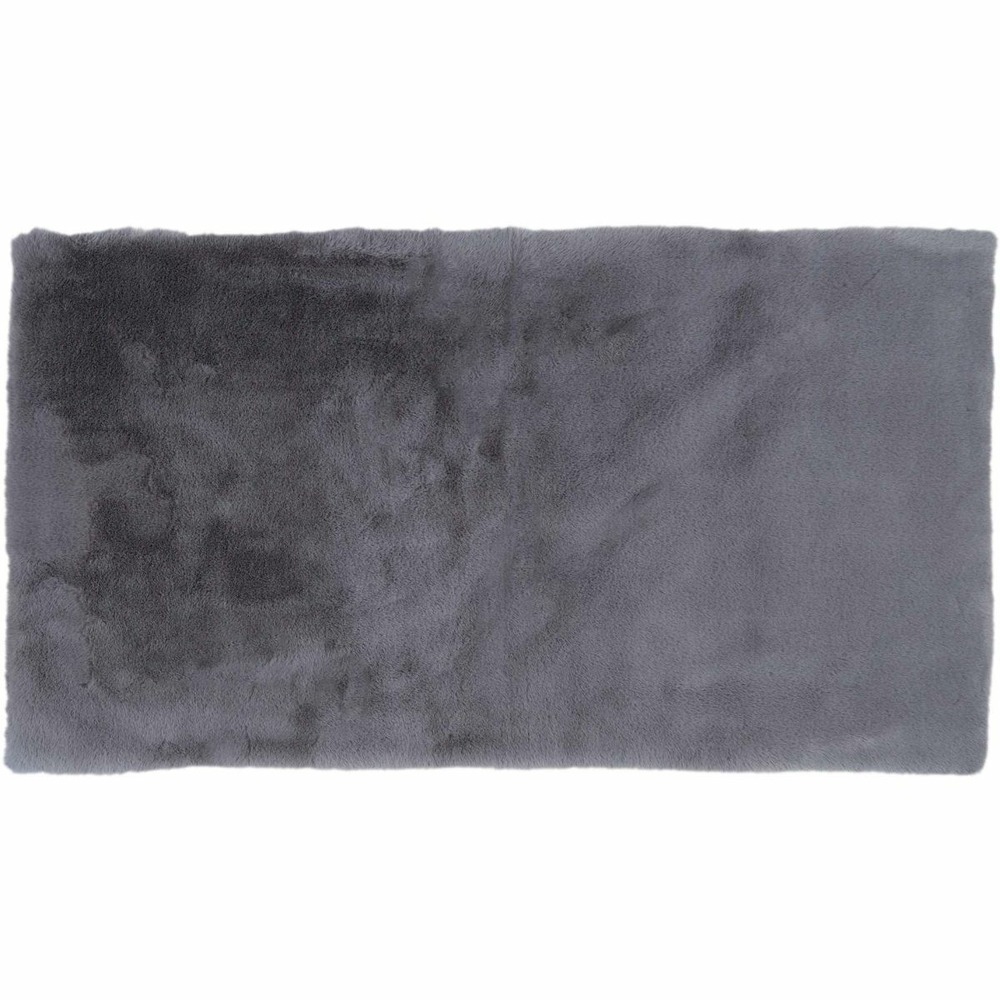 Tapis fin imitation fourrure 110 x 60 cm gris