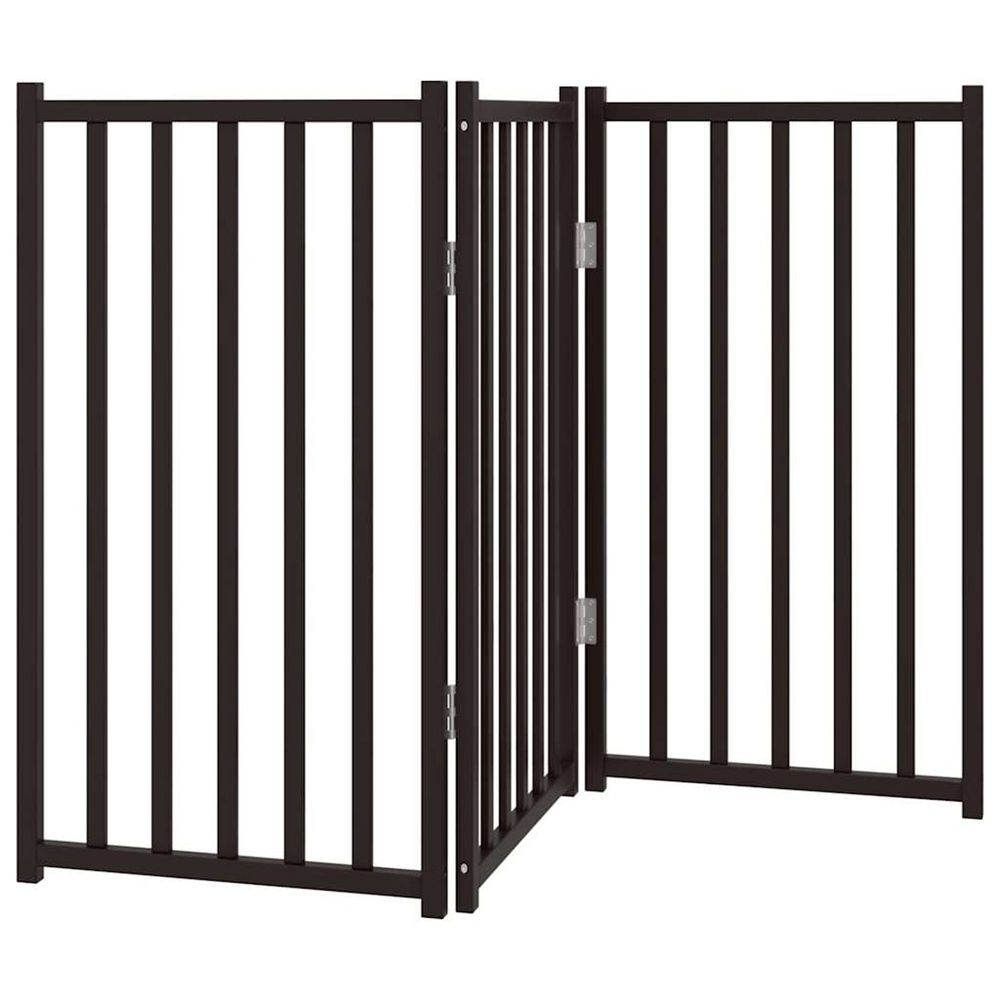 Barrière pour chien pliable 3 panneaux 150 cm bois sapin massif