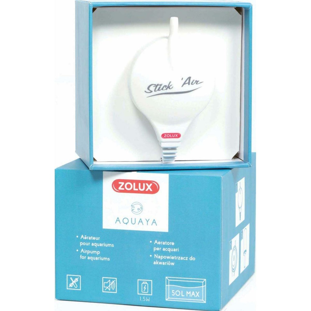 Aérateur pour aquarium stickair aquaya blanc