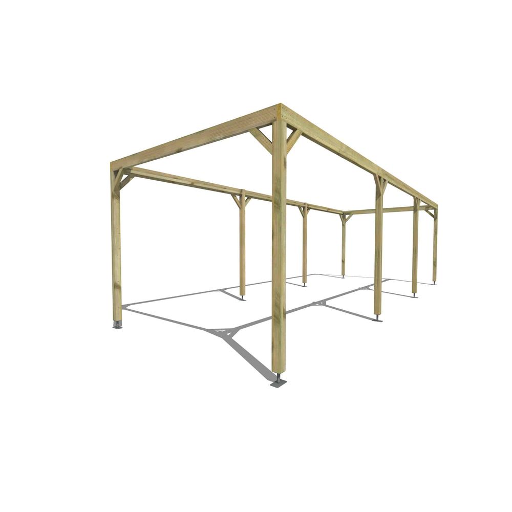 Pergola bois • 9m x 3m • indépendante • cadre simple • livraison comprise