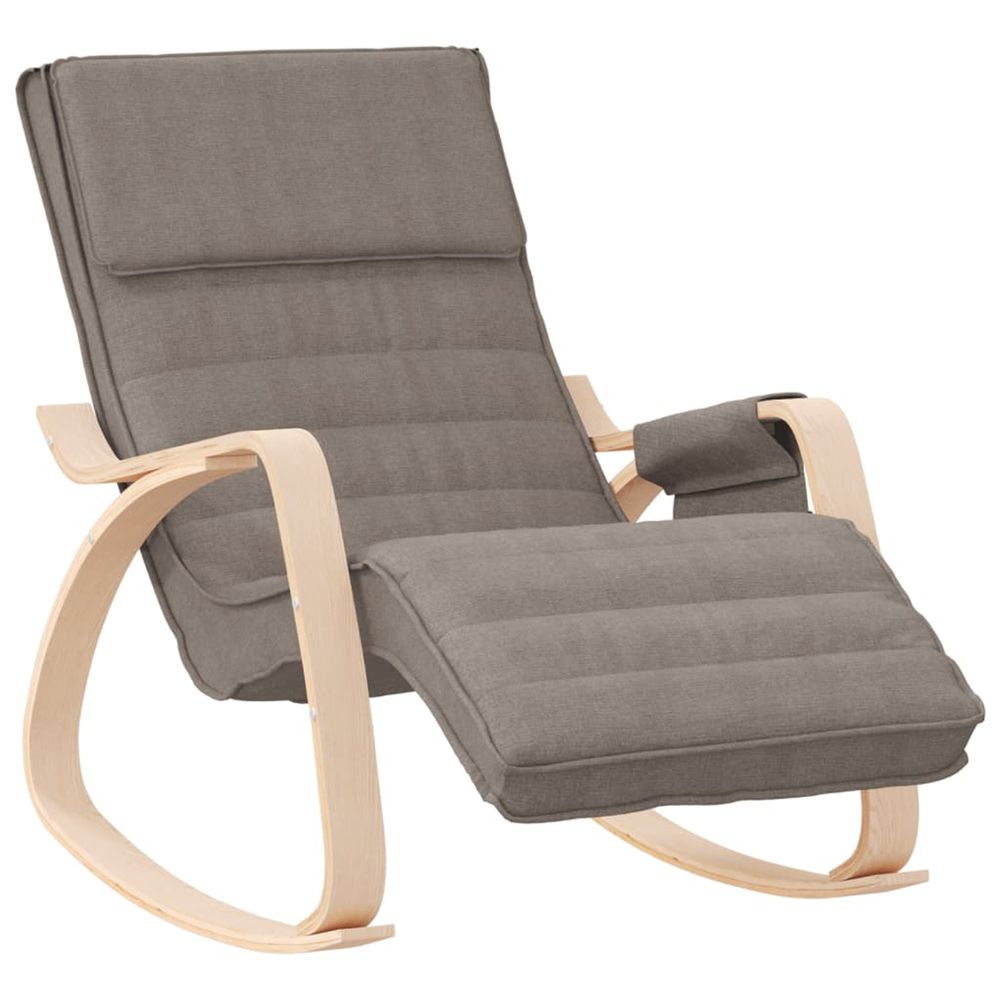 Chaise à bascule taupe tissu