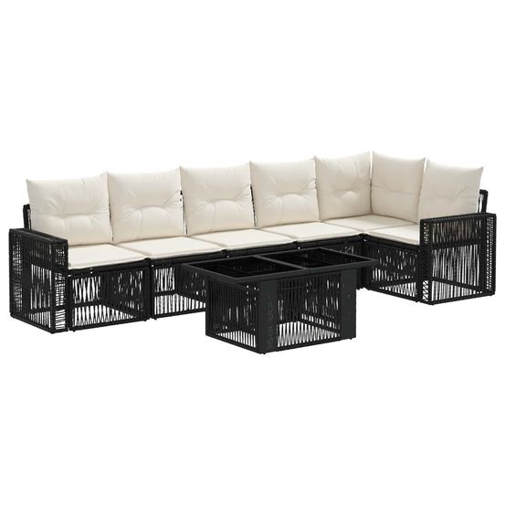 Ensemble de canapé de jardin 7 pc 6-nombre de places