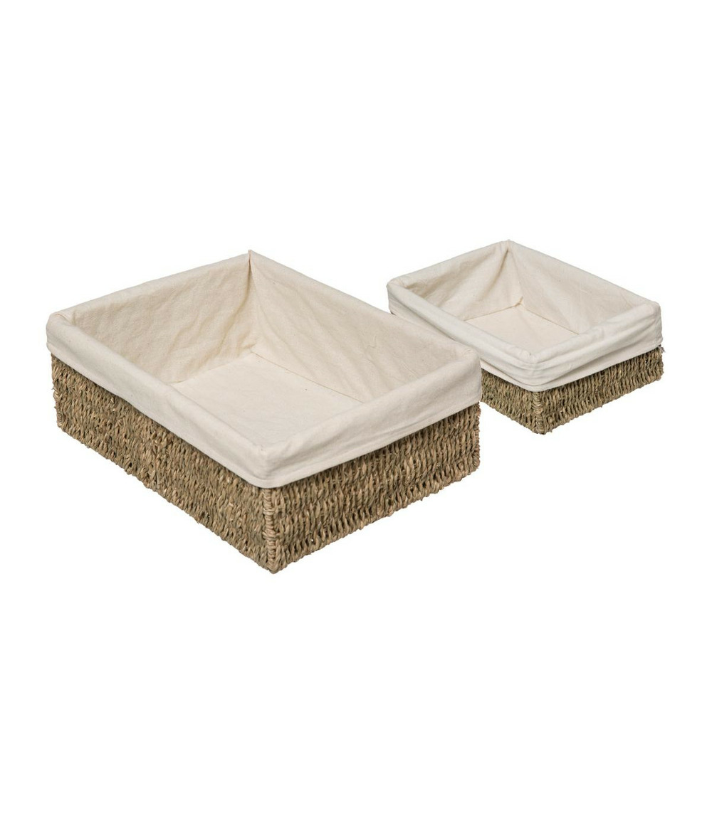 Set de 2 paniers de rangement en seagrass
