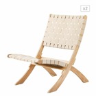 Lot de 2 fauteuils de jardin matera en bois d'acacia fsc blanchi corde naturelle