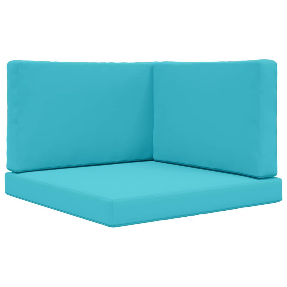 Coussin de canapé d'extérieur polyester turquoise 80 x 80 cm