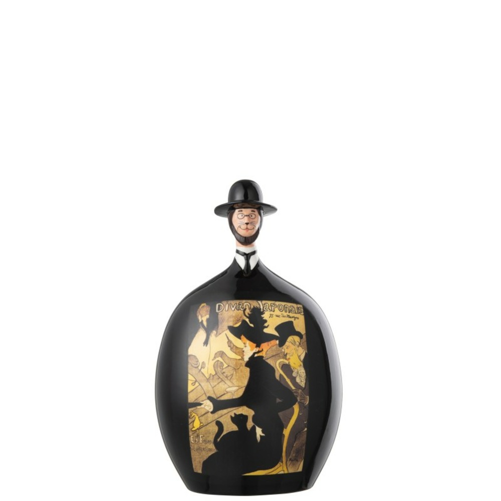 Figurine les chartistes en poterie multicolore 8.5x7.5x14 cm