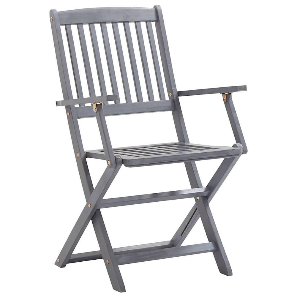 Chaises pliables d'extérieur lot de 8 bois d'acacia solide