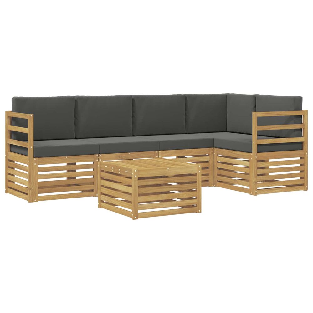 Ensemble de canapés d'extérieur 6 pc blanc et anthracite