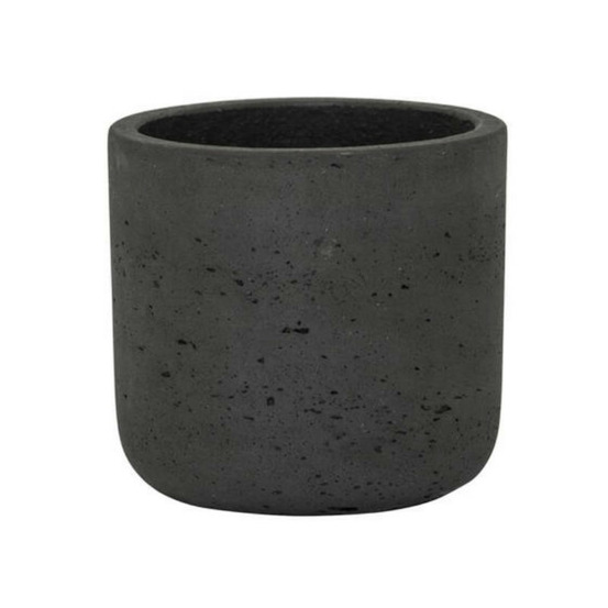Pot charlie s noir effet béton 15cm