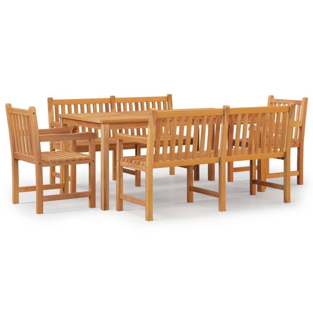 Ensemble à manger de jardin 5pcs bois de teck massif