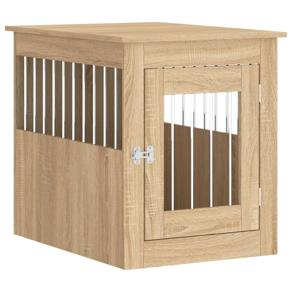 Meuble de cage pour chiens chêne sonoma 55x75x65 cm