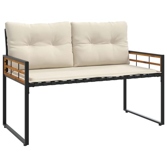 Banc à couches en bois 114 x 55 x 77 cm crème rectangulaire