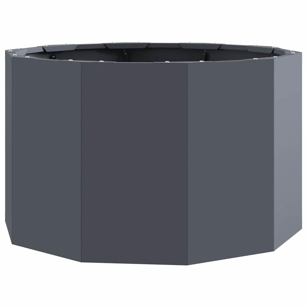 Jardinière d'extérieur anthracite 60 x 60 x 35 cm acier