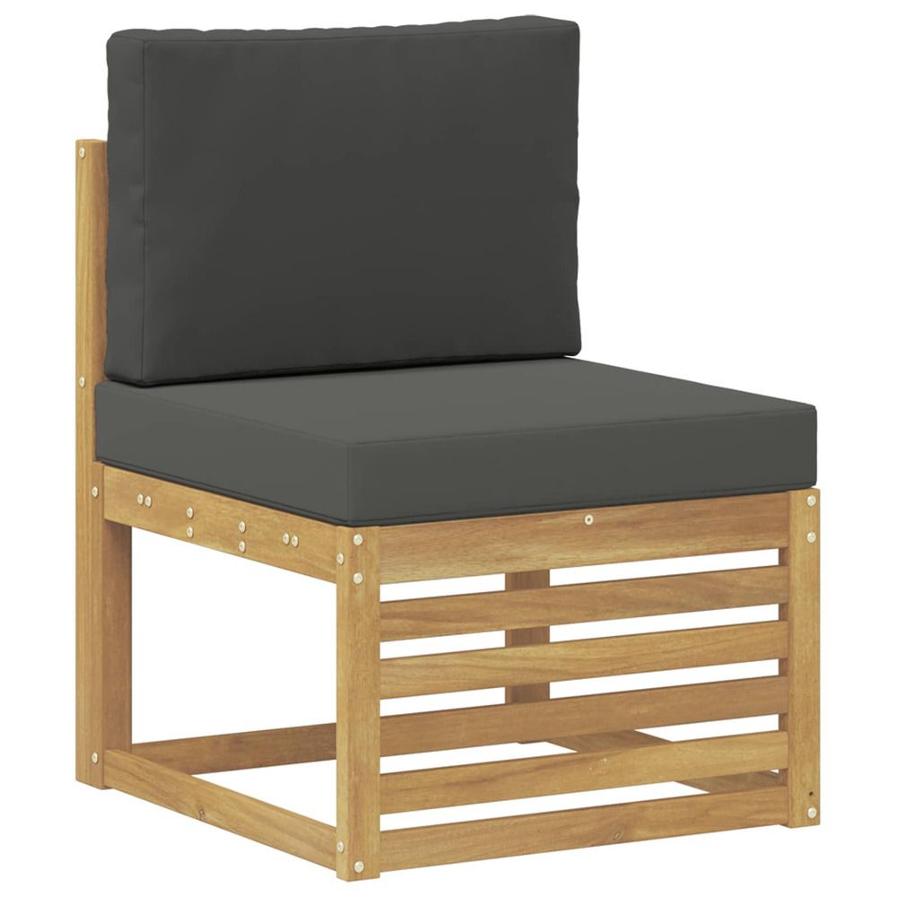 Sofa de milieu extérieur bois d'acacia massif blanc