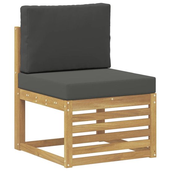 Sofa de milieu extérieur bois d'acacia massif blanc
