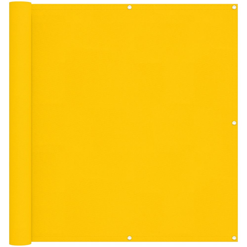 Écran de balcon rectangulaire 110 x 400 cm tissu oxford jaune