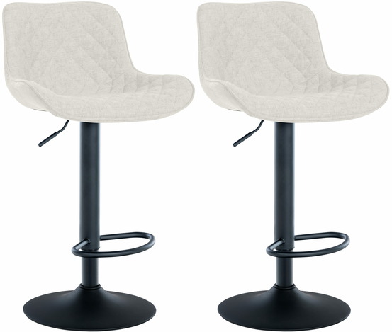 Lot de 2 tabourets de bar minosa tissu