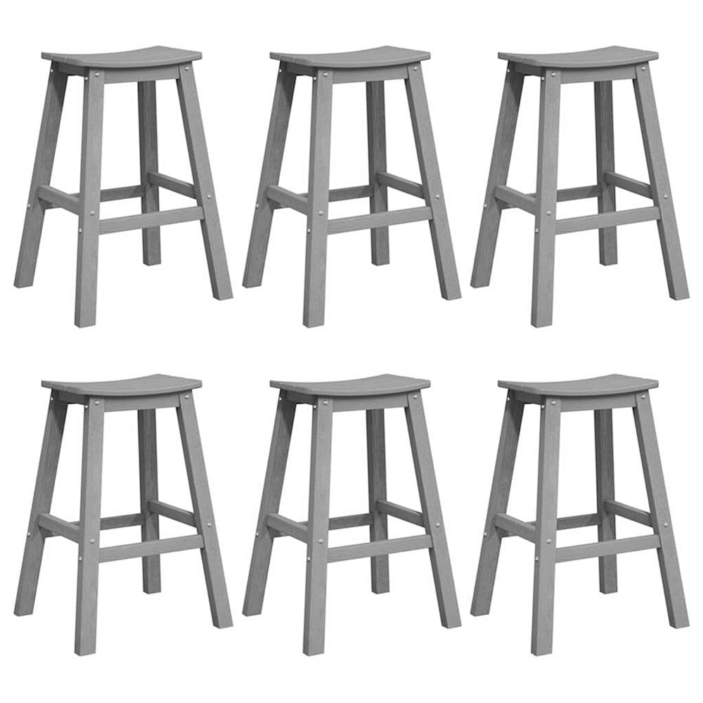 Ensemble de bar de jardin 6 pc gris clair hdpe