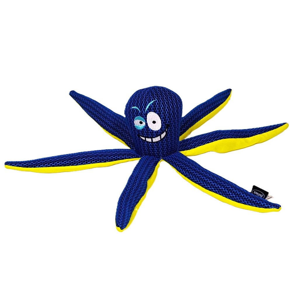 Pieuvre jaune et bleu jouet flottant pour chien bubimex - 50 cm