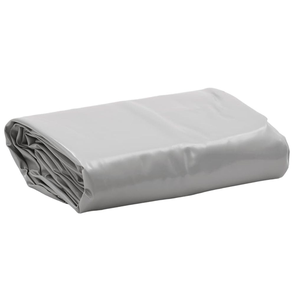 Bâche 650g / m² gris 5 x 8 m toile avec revêtement en pvc