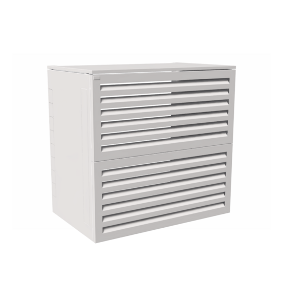 Cache climatiseur atole en aluminium thermolaqué - taille 3 : h. 130 x l. 135 x p. 85 cm - blanc