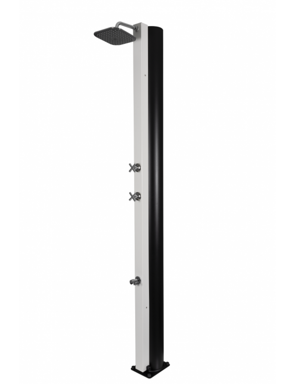 Douche de piscine solaire 40l avec rince pieds-blanc-blanc--