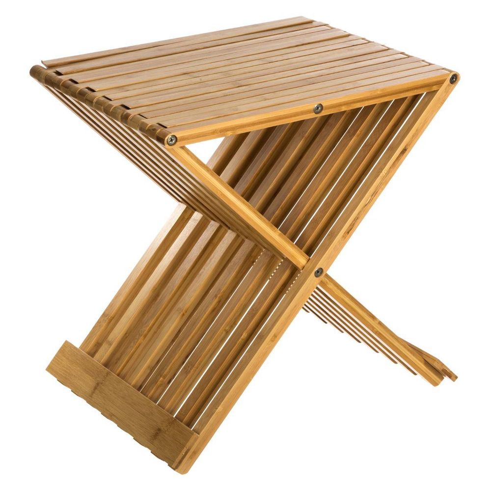 Tabouret pliant d'appoint bambou
