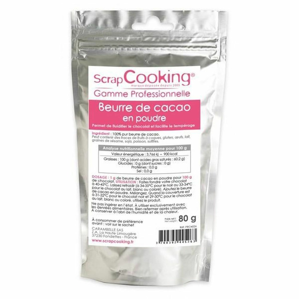 Beurre de cacao en poudre 240 g
