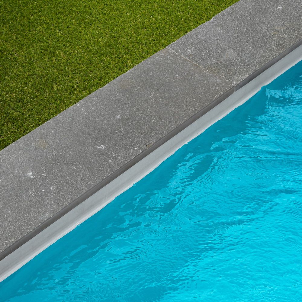 Margelle de piscine pierre de tandur gris 100x30x3 cm bord droit (à l'unité) - ro'ma nature